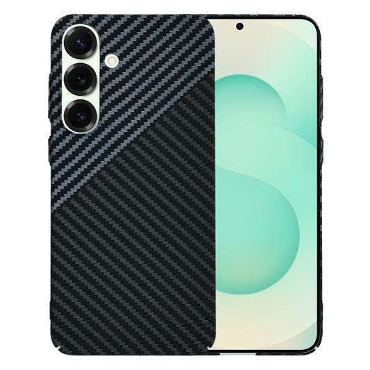 Hoes voor Samsung Galaxy S25+ S936, Techsuit, Carbonite FiberShell, Zwart Grijs