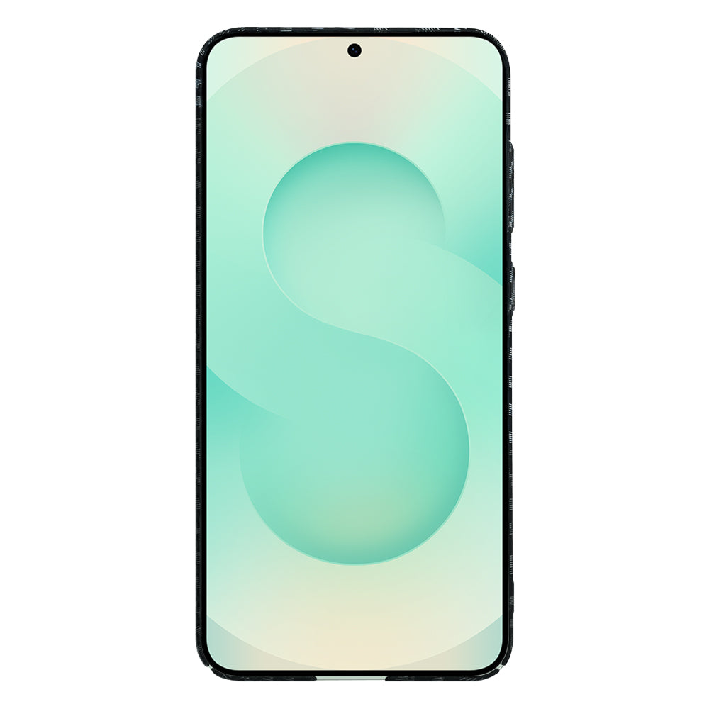 Hoes voor Samsung Galaxy S25+ S936, Techsuit, Carbonite FiberShell, Zwart Grijs