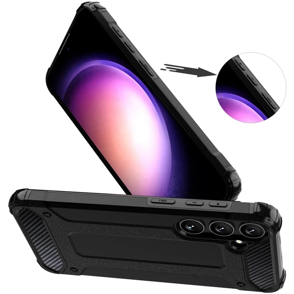 Hoes voor Samsung Galaxy S25+ S936, Techsuit, Hybrid Armor, Zwart