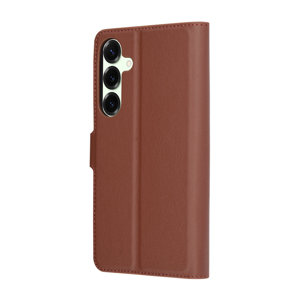 Hoes voor Samsung Galaxy S25+ S936, Techsuit, Leather Folio, Bruin