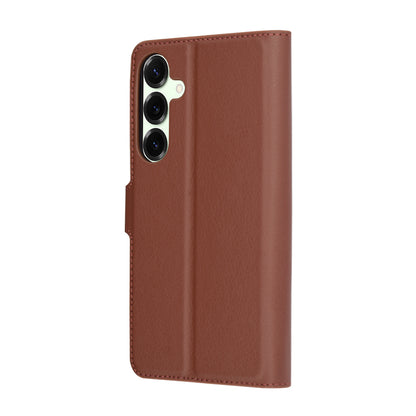 Hoes voor Samsung Galaxy S25+ S936, Techsuit, Leather Folio, Bruin