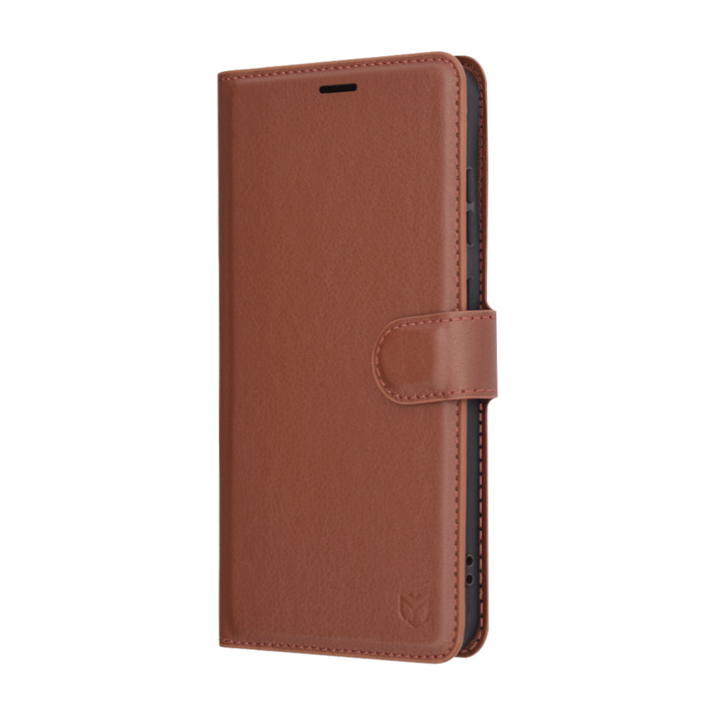 Hoes voor Samsung Galaxy S25+ S936, Techsuit, Leather Folio, Bruin