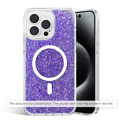 Hoes voor Samsung Galaxy S25+ S936, Techsuit, Sparkly Glitter, Paars