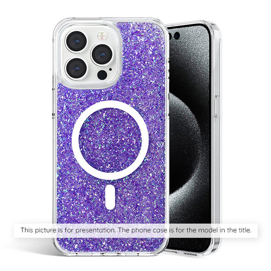 Hoes voor Samsung Galaxy S25+ S936, Techsuit, Sparkly Glitter, Paars