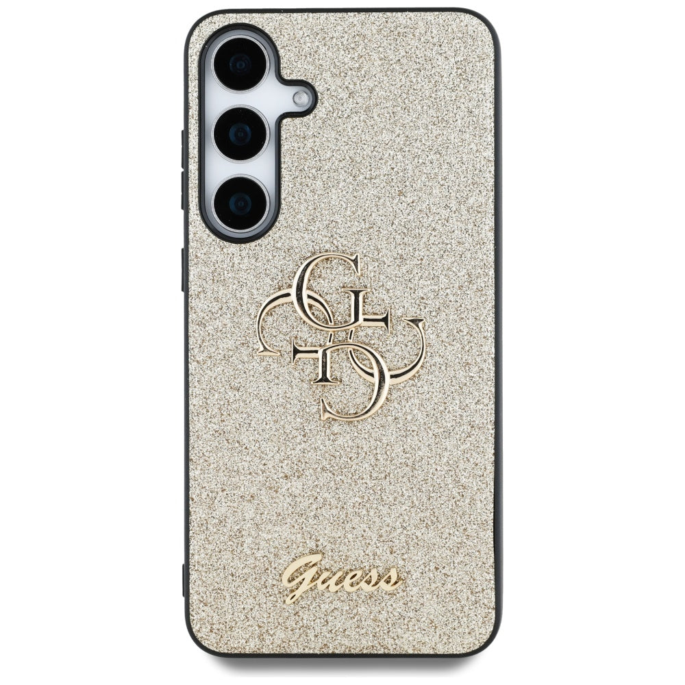 Hoesje voor Samsung Galaxy S25 S931, Guess, Glitter Big 4G Script, Goud