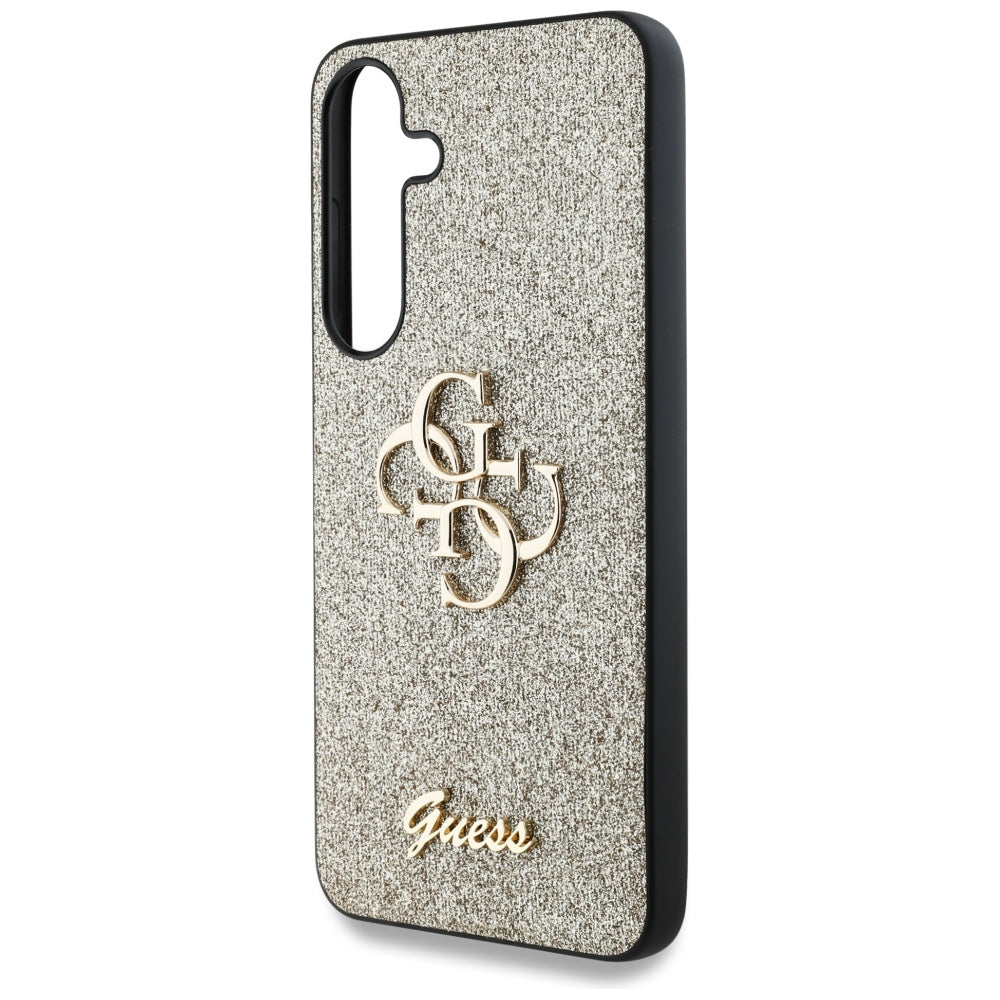 Hoesje voor Samsung Galaxy S25 S931, Guess, Glitter Big 4G Script, Goud