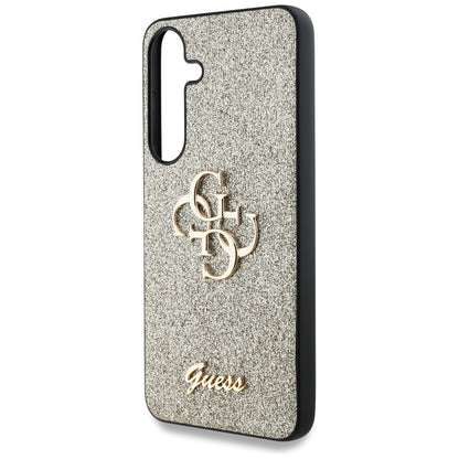 Hoesje voor Samsung Galaxy S25 S931, Guess, Glitter Big 4G Script, Goud