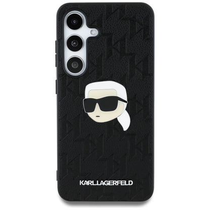 Hoes voor Samsung Galaxy S25 S931, Karl Lagerfeld, Monogram Karl's Head, Zwart
