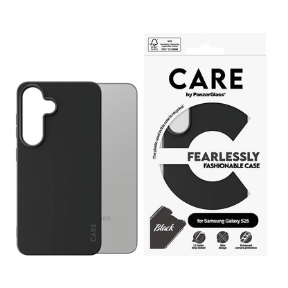 Hoes voor Samsung Galaxy S25 S931, PanzerGlass, Care Fashionable, Zwart