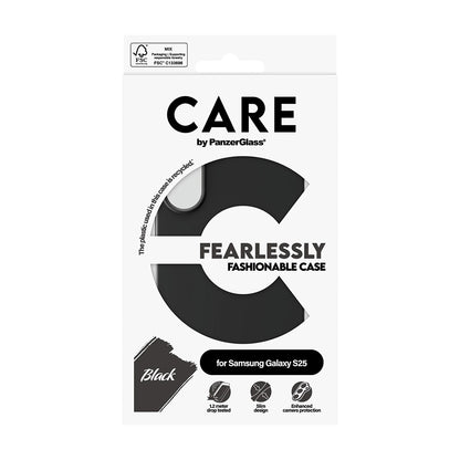 Hoes voor Samsung Galaxy S25 S931, PanzerGlass, Care Fashionable, Zwart