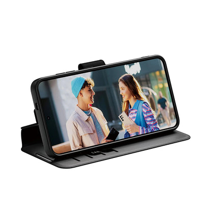 Hoes voor Samsung Galaxy S25 S931, PanzerGlass, Care Feature Kickstand Wallet, Zwart