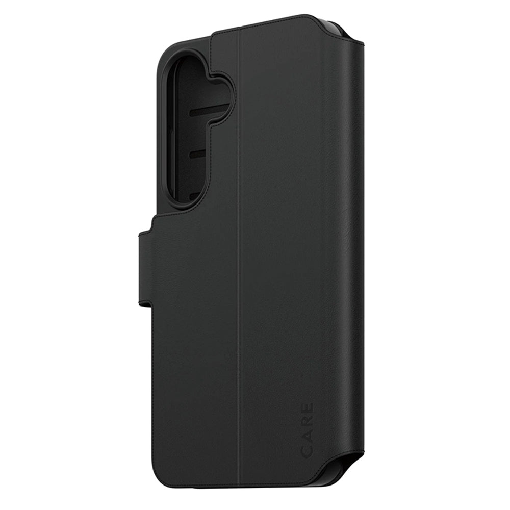 Hoes voor Samsung Galaxy S25 S931, PanzerGlass, Care Feature Kickstand Wallet, Zwart