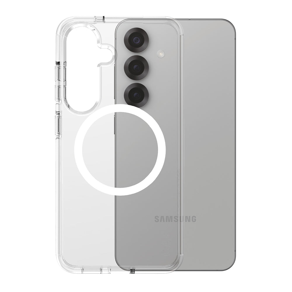 Hoes voor Samsung Galaxy S25 S931, PanzerGlass, Care Urban Combat, Transparant Wit