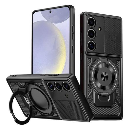 Hoes voor Samsung Galaxy S25 S931 / S24 S921, Techsuit, RuggedCam, Zwart