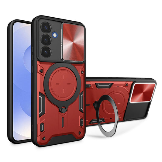 Hoes voor Samsung Galaxy S25 S931, Techsuit, CamGuard Pro, Rood