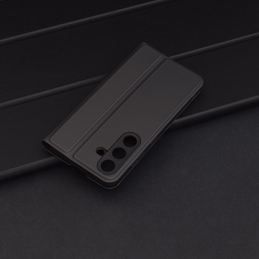 Hoes voor Samsung Galaxy S25 S931, Techsuit, Magskin Book, Zwart