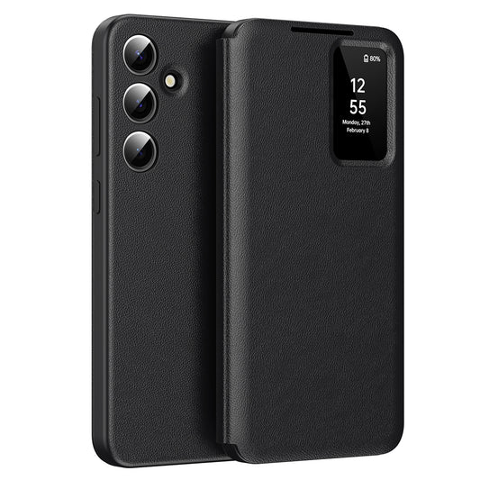 Hoes voor Samsung Galaxy S25 S931, Techsuit, SmartView, Zwart
