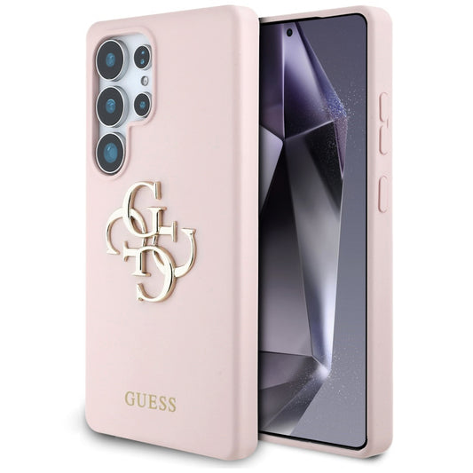 Hoes voor Samsung Galaxy S25 Ultra S938, Guess, 4G Grained Big and Classic Logo, Roze
