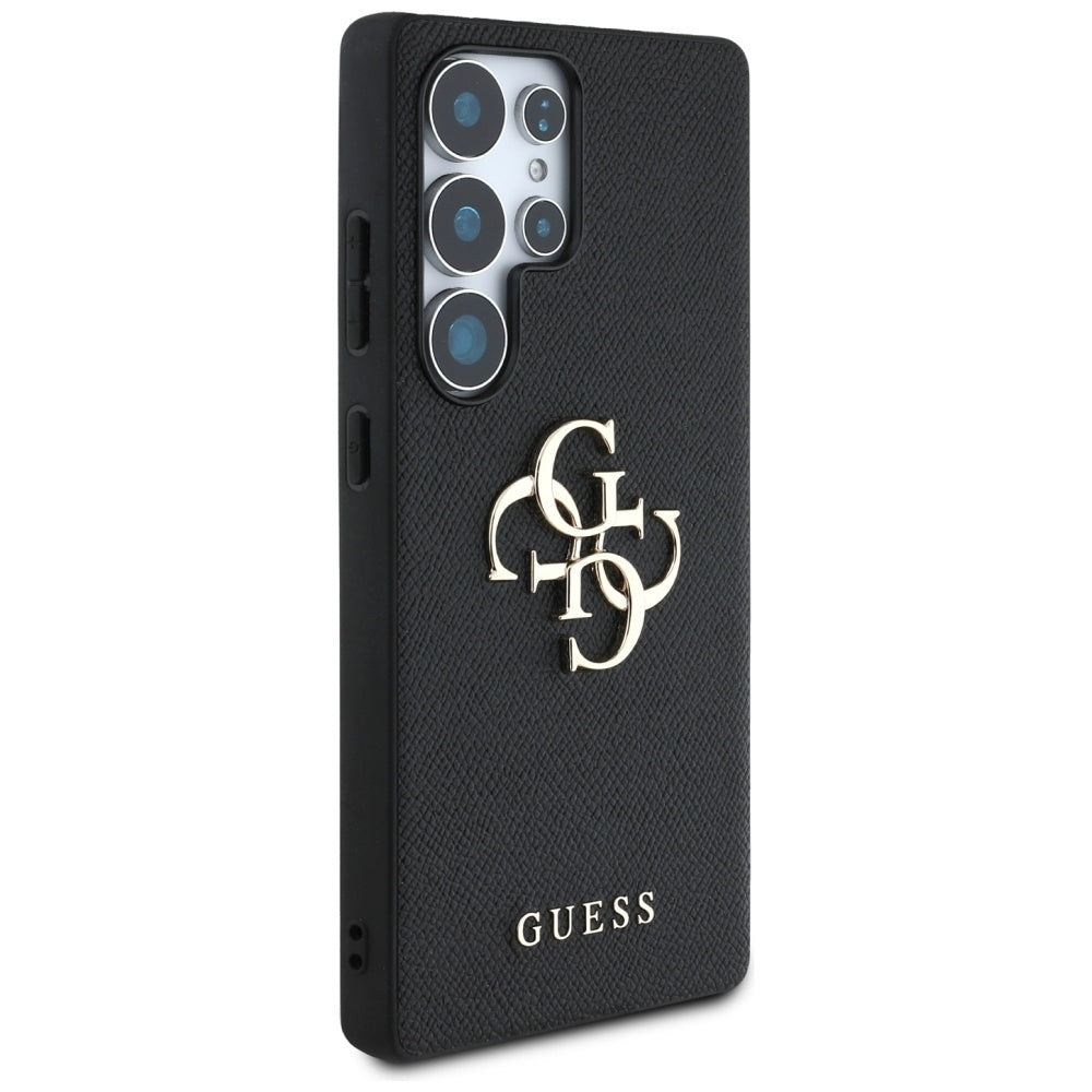 Hoes voor Samsung Galaxy S25 Ultra S938, Guess, 4G Grained Big and Classic Logo, Zwart