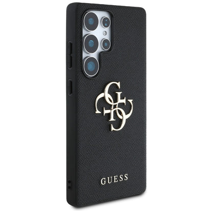Hoes voor Samsung Galaxy S25 Ultra S938, Guess, 4G Grained Big and Classic Logo, Zwart