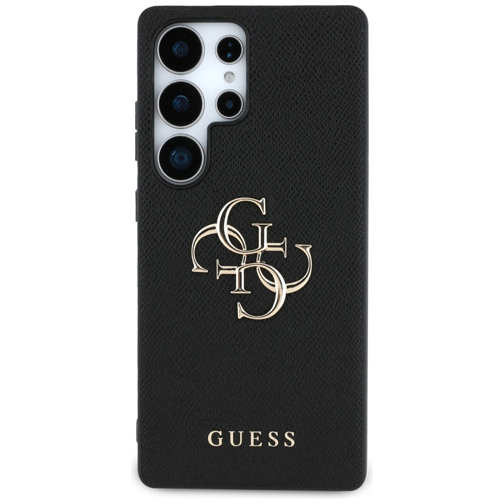 Hoes voor Samsung Galaxy S25 Ultra S938, Guess, 4G Grained Big and Classic Logo, Zwart
