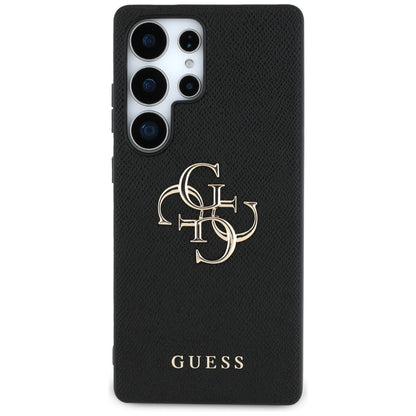 Hoes voor Samsung Galaxy S25 Ultra S938, Guess, 4G Grained Big and Classic Logo, Zwart