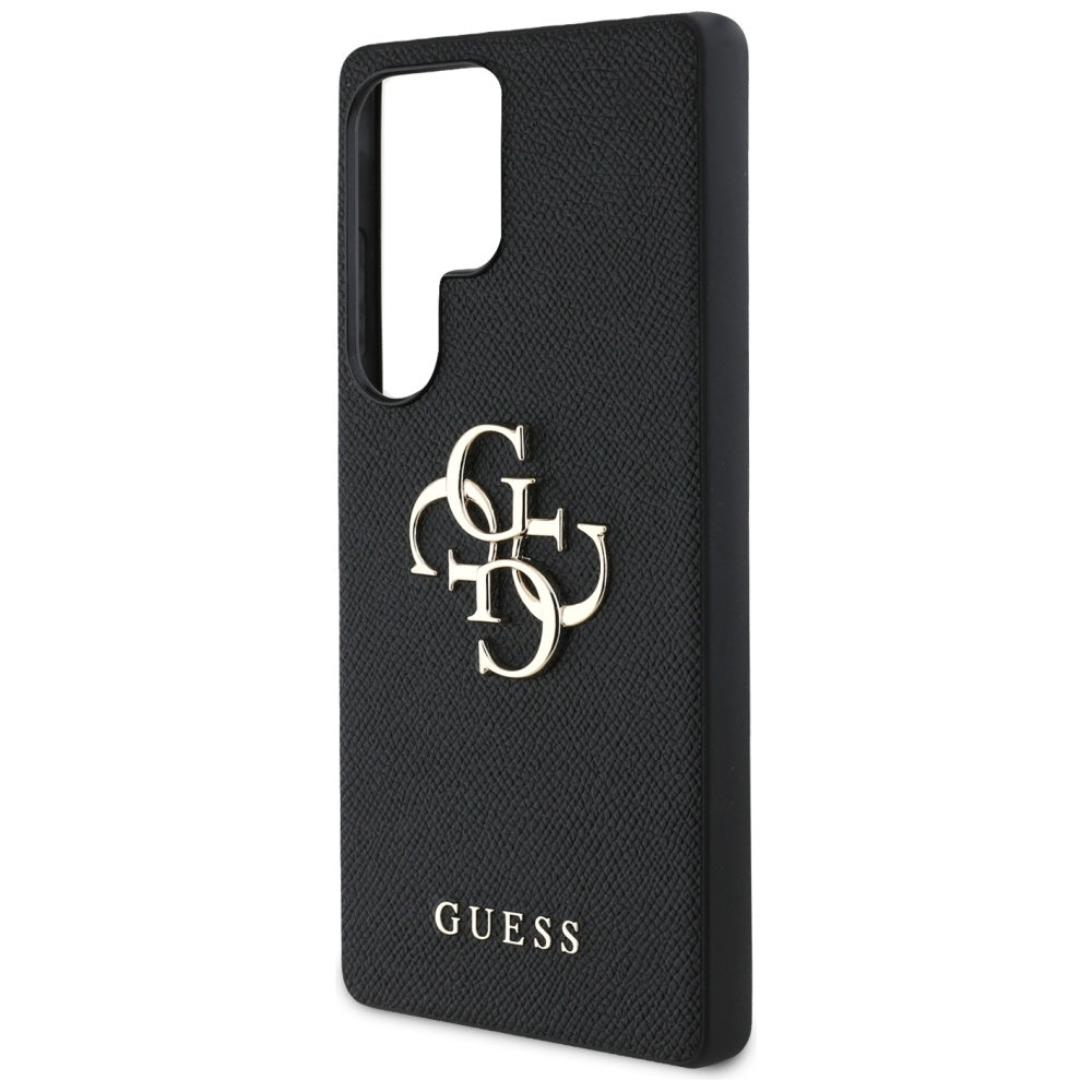 Hoes voor Samsung Galaxy S25 Ultra S938, Guess, 4G Grained Big and Classic Logo, Zwart
