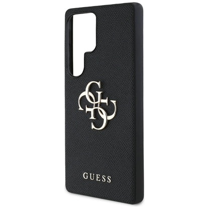 Hoes voor Samsung Galaxy S25 Ultra S938, Guess, 4G Grained Big and Classic Logo, Zwart
