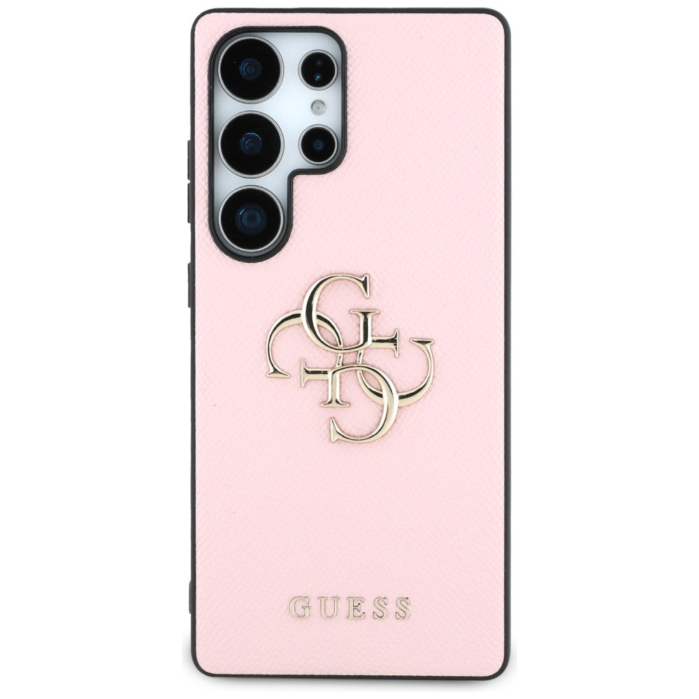 Hoes voor Samsung Galaxy S25 Ultra S938, Guess, 4G Grained Big and Classic Logo, Roze