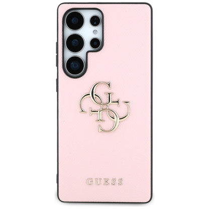 Hoes voor Samsung Galaxy S25 Ultra S938, Guess, 4G Grained Big and Classic Logo, Roze