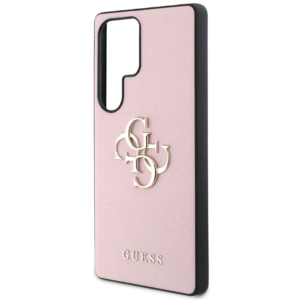 Hoes voor Samsung Galaxy S25 Ultra S938, Guess, 4G Grained Big and Classic Logo, Roze