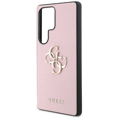 Hoes voor Samsung Galaxy S25 Ultra S938, Guess, 4G Grained Big and Classic Logo, Roze