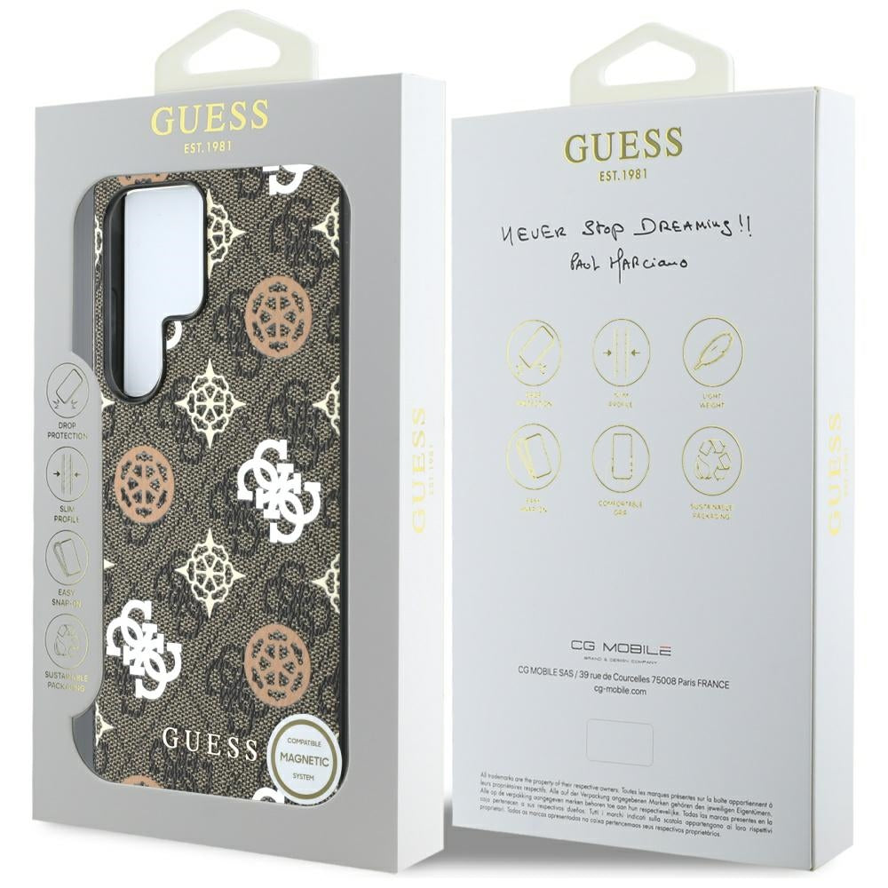 Hoes voor Samsung Galaxy S25 Ultra S938, Guess, 4G Peony, Bruin