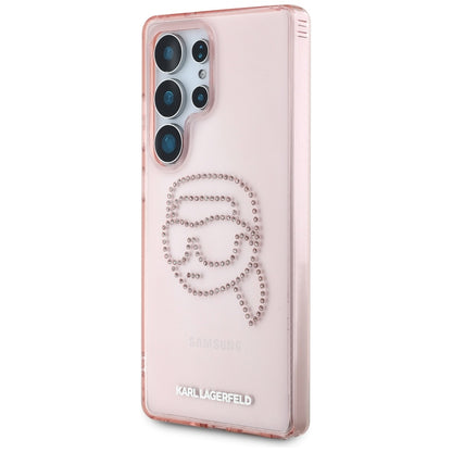 Hoes voor Samsung Galaxy S25 Ultra S938, Karl Lagerfeld, IML Luxury Karl's Head, Roze