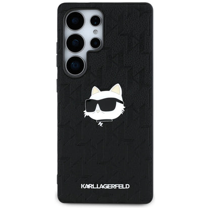 Hoes voor Samsung Galaxy S25 Ultra S938, Karl Lagerfeld, Monogram Choupette's Head, Zwart