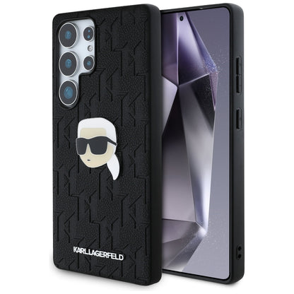 Hoes voor Samsung Galaxy S25 Ultra S938, Karl Lagerfeld, Monogram Karl's Head, Zwart