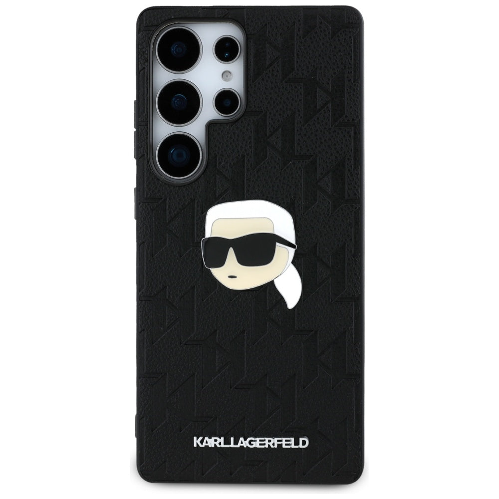 Hoes voor Samsung Galaxy S25 Ultra S938, Karl Lagerfeld, Monogram Karl's Head, Zwart