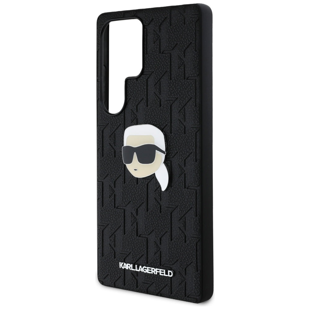 Hoes voor Samsung Galaxy S25 Ultra S938, Karl Lagerfeld, Monogram Karl's Head, Zwart
