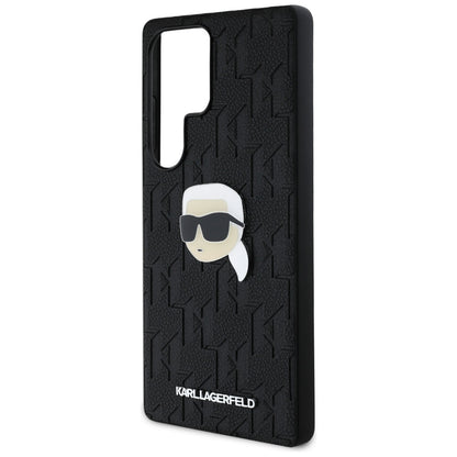 Hoes voor Samsung Galaxy S25 Ultra S938, Karl Lagerfeld, Monogram Karl's Head, Zwart