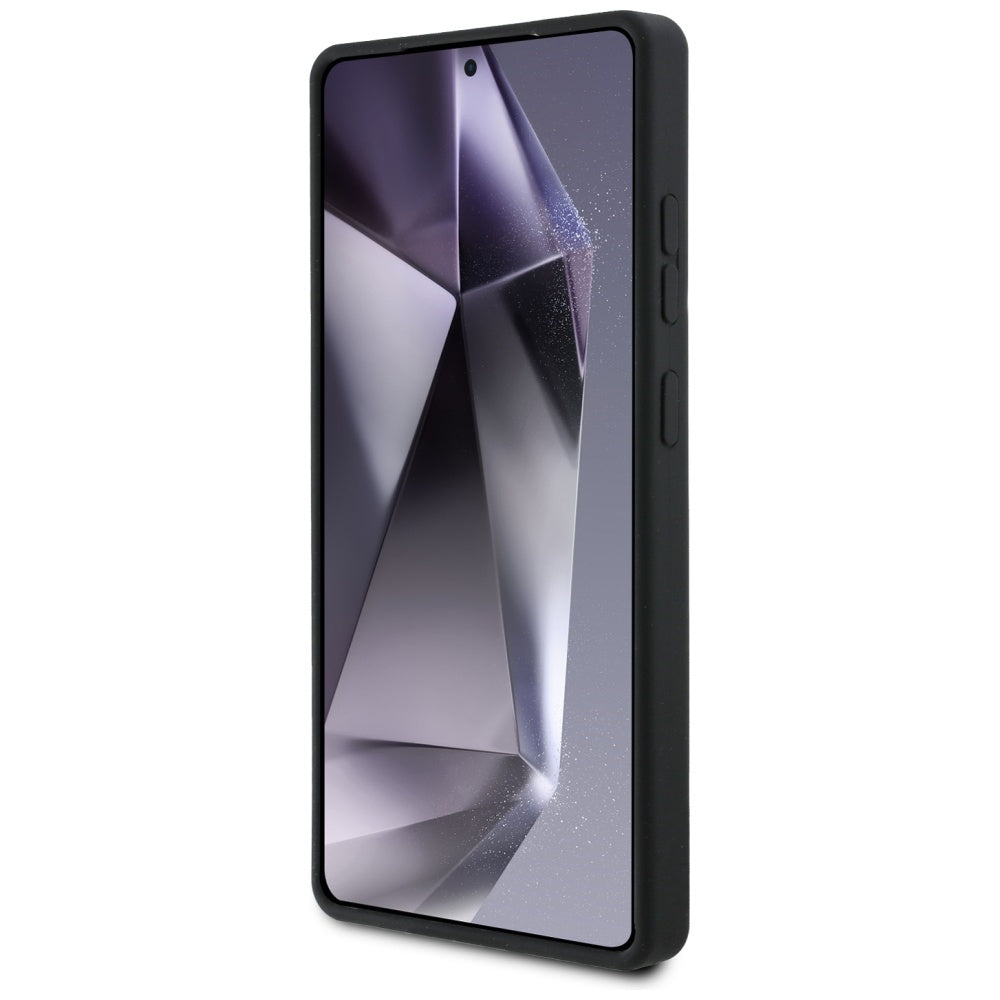 Hoes voor Samsung Galaxy S25 Ultra S938, Karl Lagerfeld, Siliconen Teken Metalen Logo, Zwart