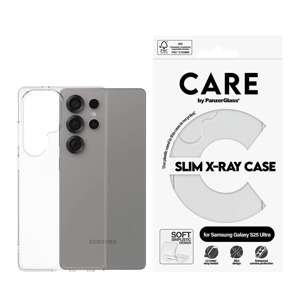 Hoes voor Samsung Galaxy S25 Ultra S938, PanzerGlass, Modieus, Transparant