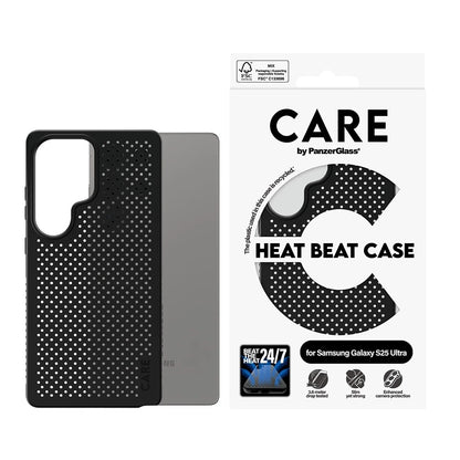 Case for Samsung Galaxy S25 Ultra S938, PanzerGlass, Care Feature Heat Beat, Black