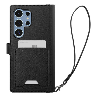Hoes voor Samsung Galaxy S25 Ultra S938, Spigen, Wallet S, Zwart ACS09124