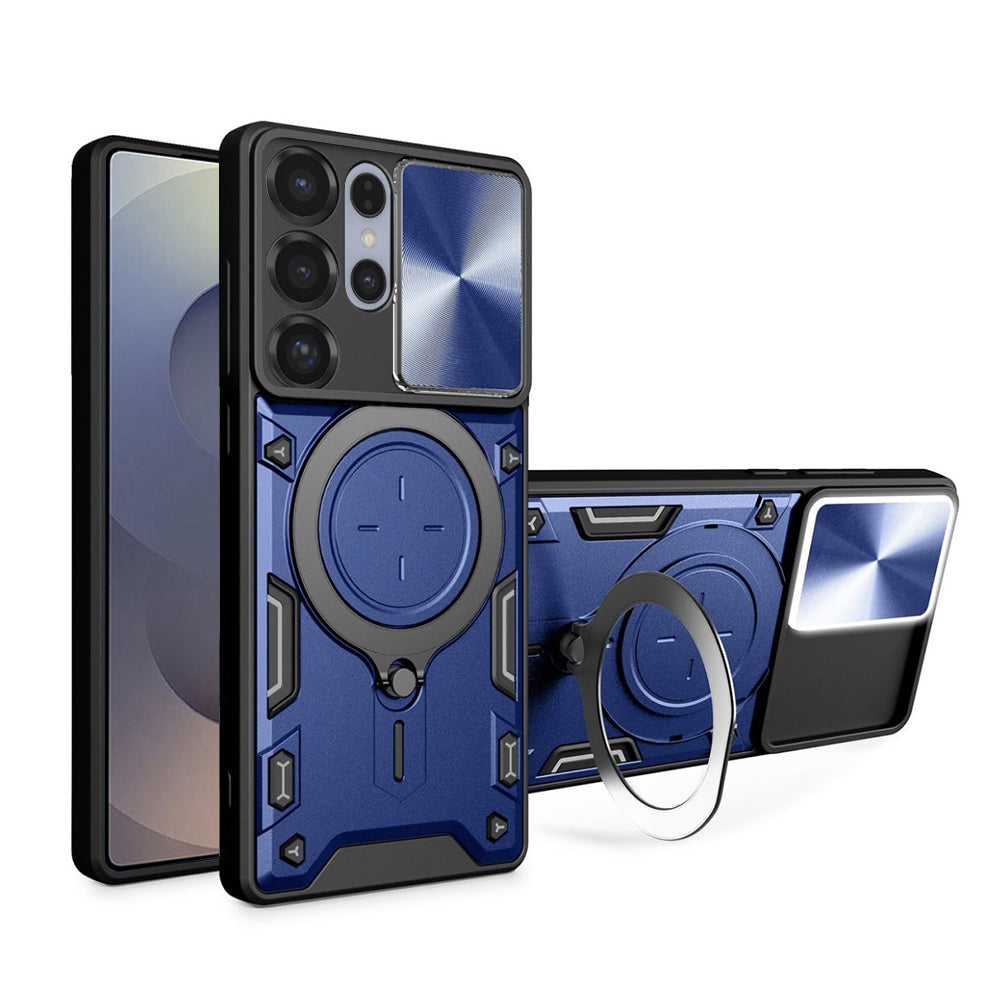 Hoes voor Samsung Galaxy S25 Ultra S938, Techsuit, CamGuard Pro, Blauw
