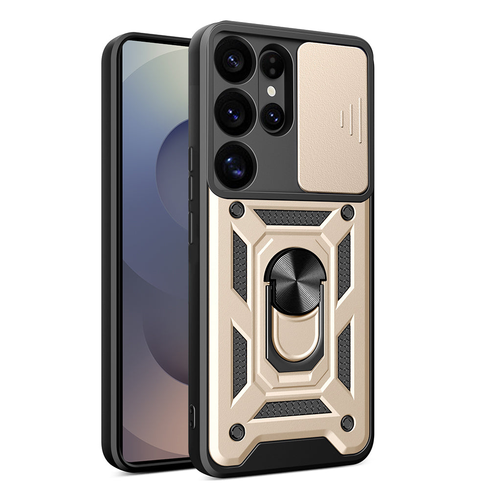 Hoes voor Samsung Galaxy S25 Ultra S938, Techsuit, CamShield, Goudkleurig