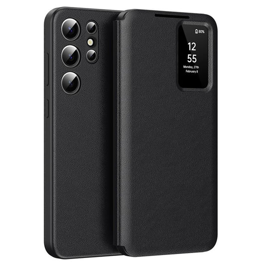 Hoes voor Samsung Galaxy S25 Ultra S938, Techsuit, SmartView, Zwart