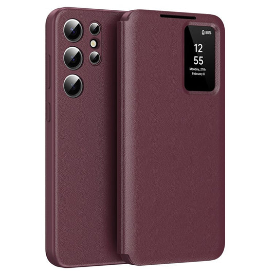 Hoes voor Samsung Galaxy S25 Ultra S938, Techsuit, SmartView, Rood