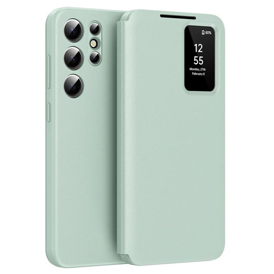 Hoes voor Samsung Galaxy S25 Ultra S938, Techsuit, SmartView, Groen