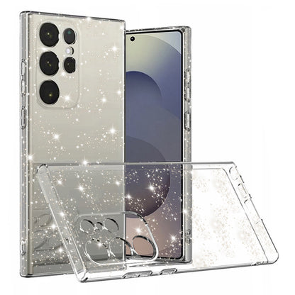 Hoes voor Samsung Galaxy S25 Ultra S938, Techsuit, SparkleSkin, Transparant