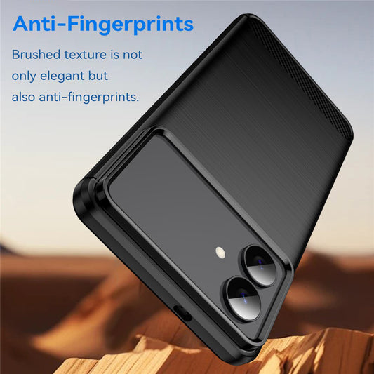 Hoes voor Samsung Galaxy S26 Edge, Techsuit, Carbon, Zwart